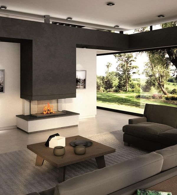 Chemin&eacute; &agrave; foyer ouvert